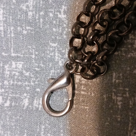 Unique Metal Ball & Rhinestone Statement Necklace- 19" - Picture 6 of 6